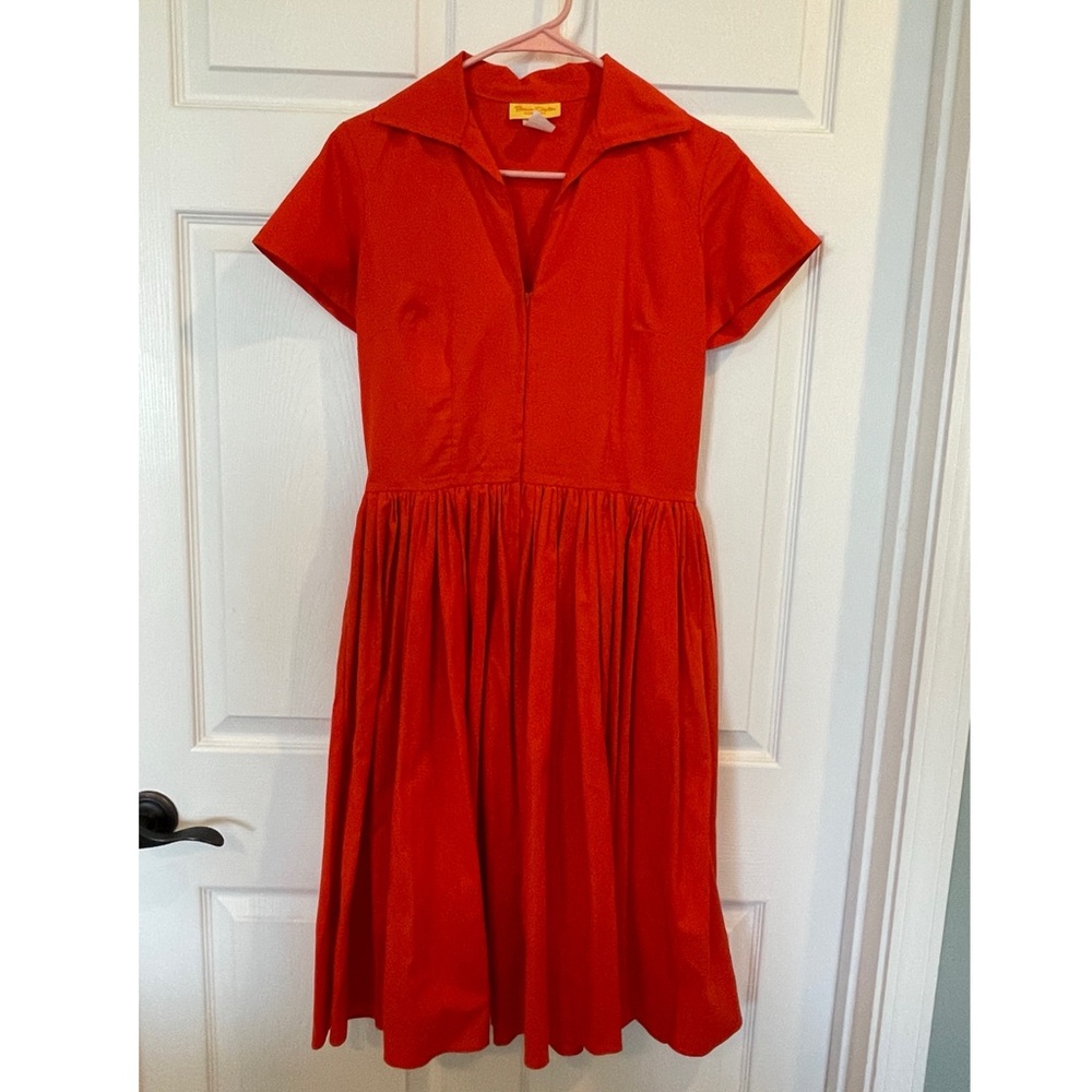 Bernie Dexter Sunset Orange Drive In Dress M